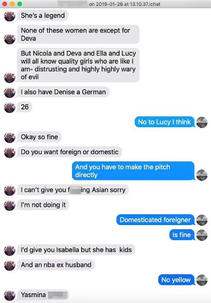 Chat between Caroline Biden and Hunter Biden