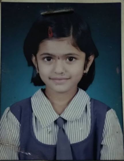Childhood image of Anushri Mane