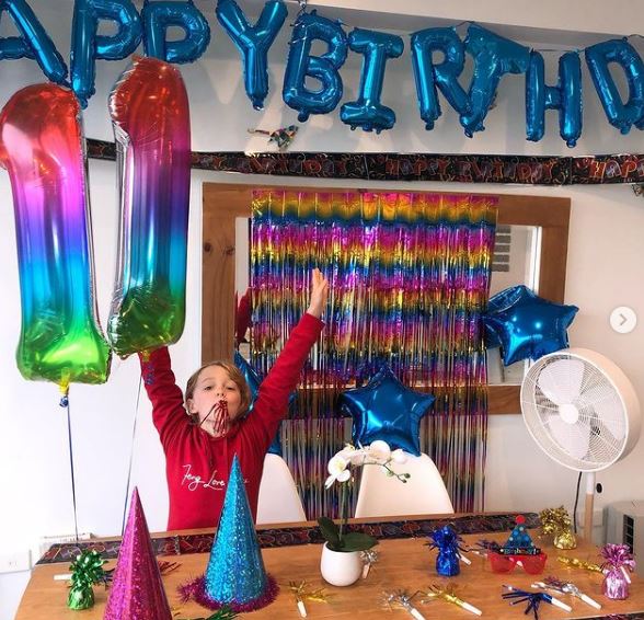 Christian Convery celebrating his 11th birthday