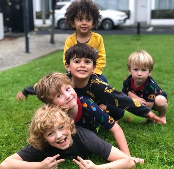 Christian Convery with his friends