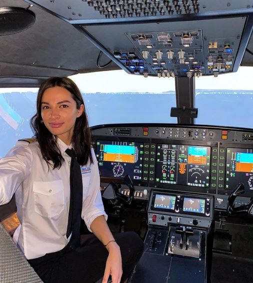 Christina Carmela is a professional pilot