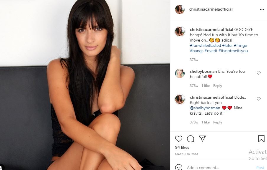 Christina Carmela_s first Instagram post