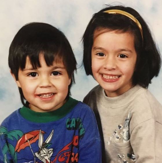 Christina Carmela_s old photo with her younger brother Marco Panebianco