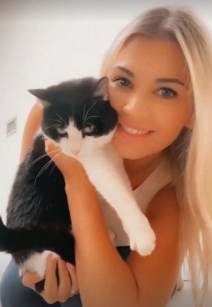Christine Martin with her cat Millie