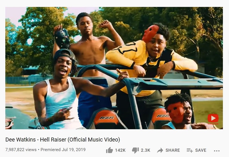 Dee Watkins song Hell Raiser becam so hit and got over 7.9 million views