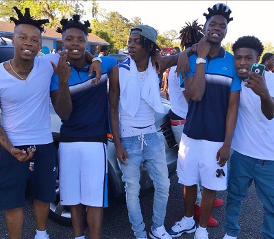 Dee Watkins with his friends