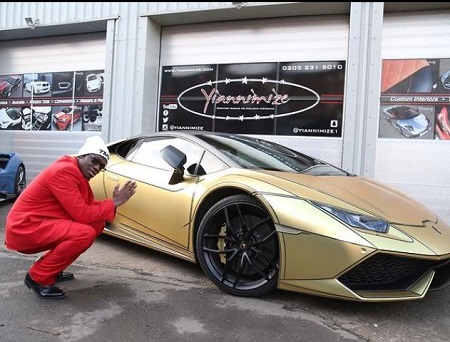 Deji Olatunji owns Lamborghini Aventador S