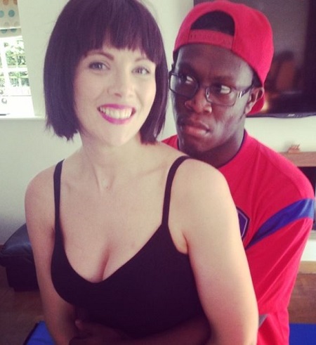 Deji Olatunji with his ex-girlfriend Claira Hermet