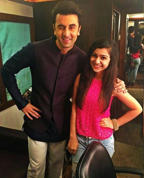 Diksha Sharma with her favorite actor Ranbir Kapoor