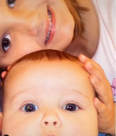 Dom Brack childhood picture with his sister Arianna Brack