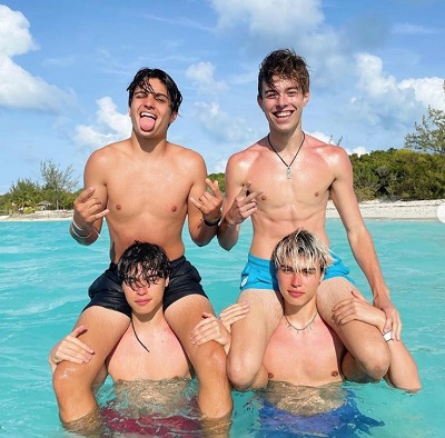 Dom Brack with his friends