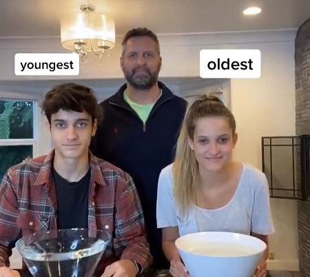 Dom Brack with his sister Arianna Brack and father Andrew Brack