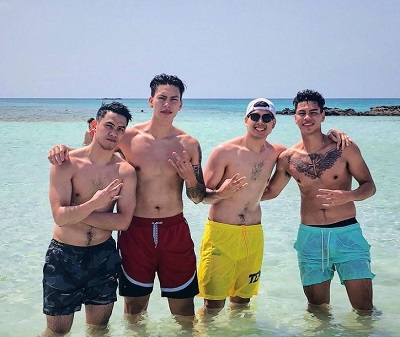 Dwight Ramos with his friends