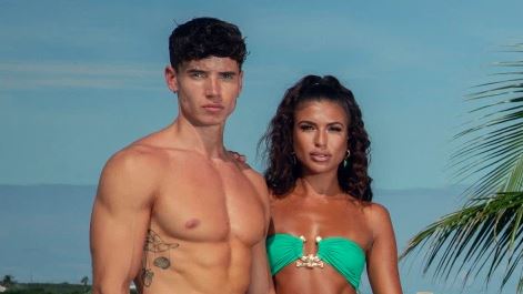 Emily Miller with contestant Cam Holmes