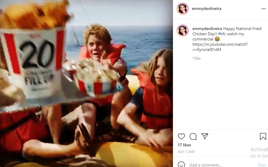 Emmy DeOliveira appeared in KFC commercial