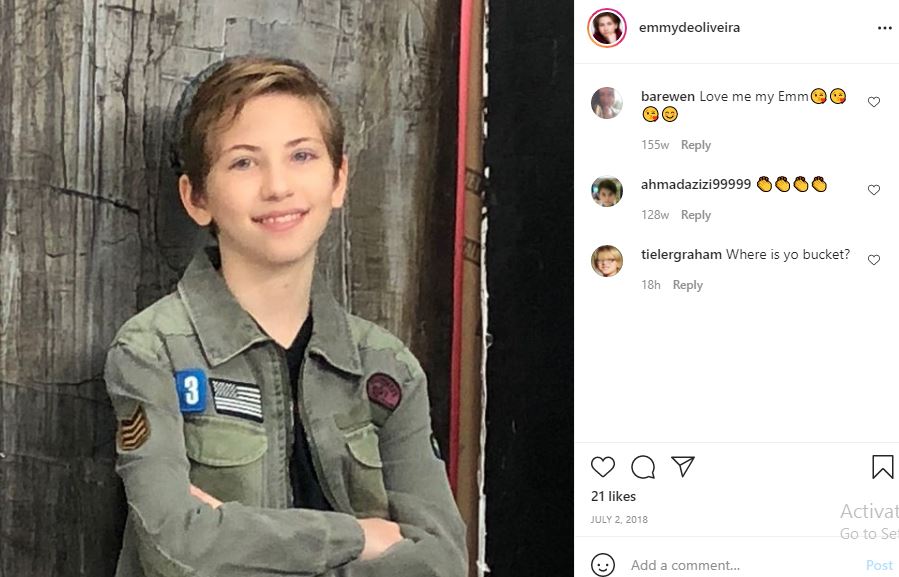 Emmy DeOliveira's first Instagram post