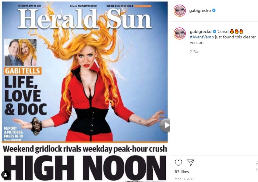 Gabi Grecko's first Instagram post