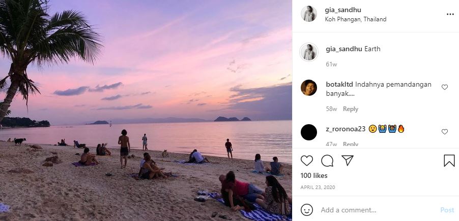 Gia Sandhu loves to spend time on beach