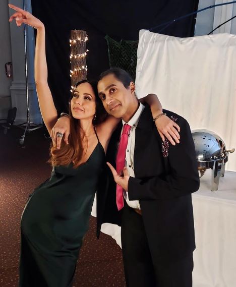 Gia Sandhu with her best friend