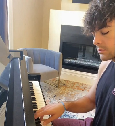 Hale Leon loves to play piano