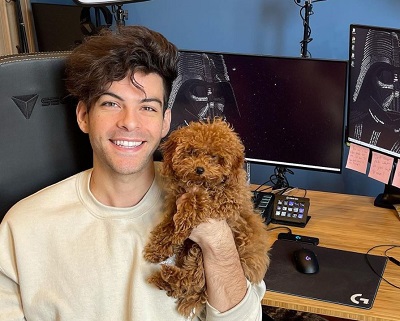 Hale Leon with his pet