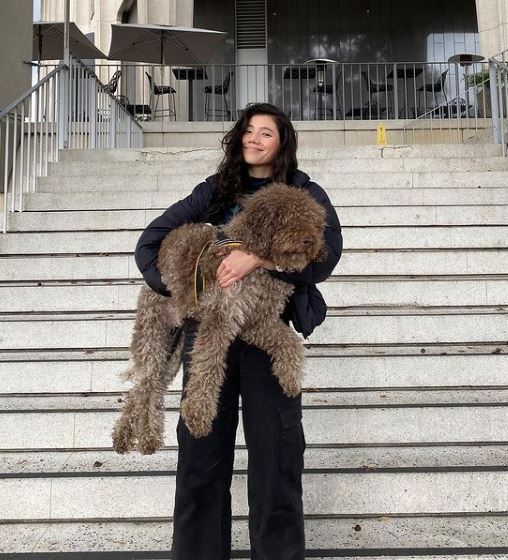 Hanako Greensmith with her dog