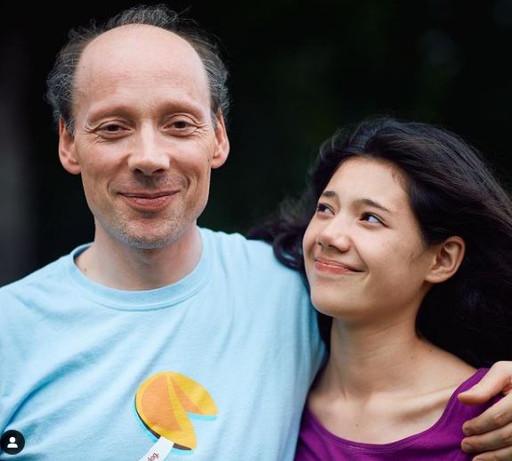 Hanako Greensmith with her father Clive Greensmith