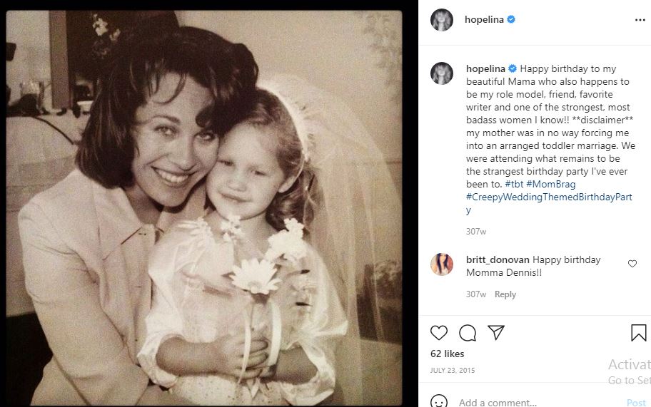 Hope Lauren with her mother