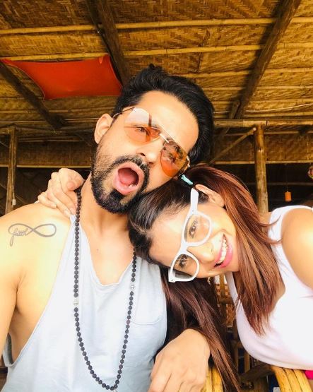 Isha Anand Sharma with her husband Vasdev Singh Jasrotia