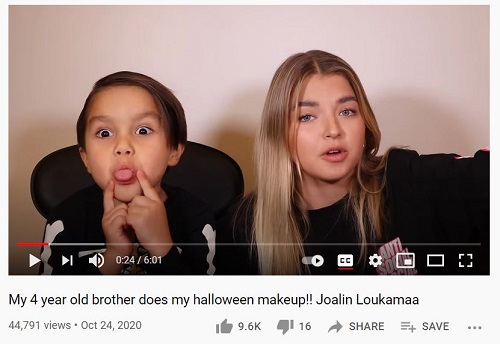 Joalin Loukamaa photographed with her baby brother Jan
