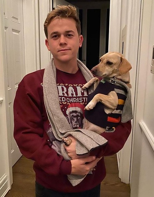 John Owen Lowe with his dog Gilbert Grape