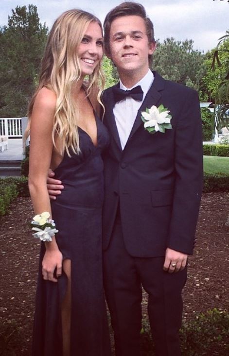 John Owen Lowe with his prom date in 2014