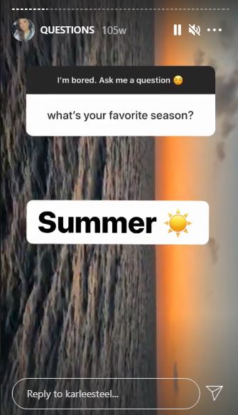 Karlee Steel's favorite season