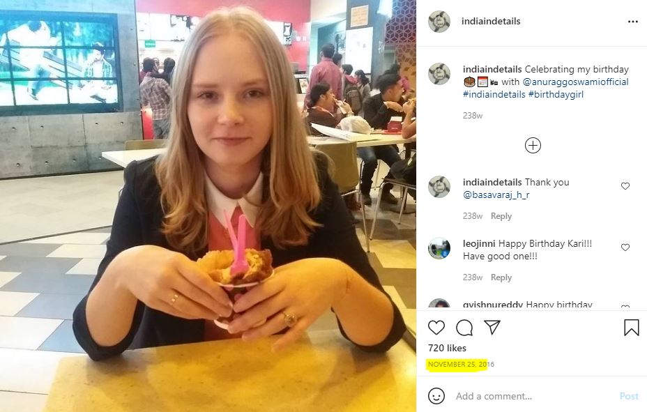 Karolina Goswami celebrated her birthday