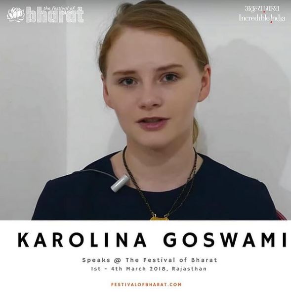 Karolina Goswami gave speech at The Festival of Bharat