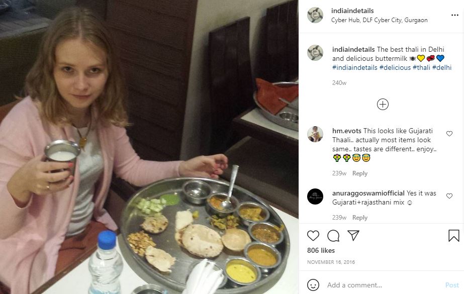 Karolina Goswami loves Indian food