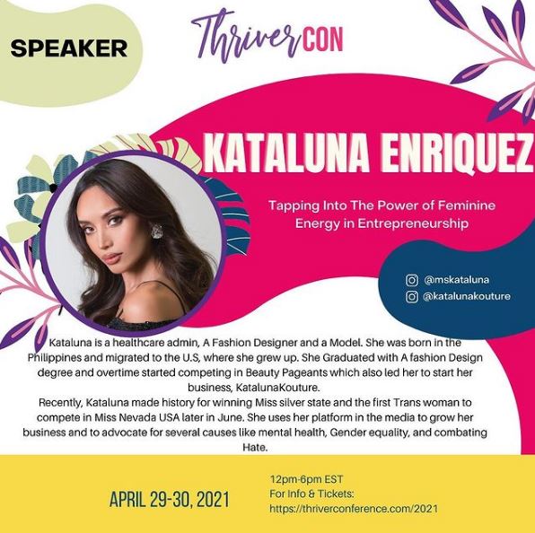 Kataluna Enriquez appeared on various seminars