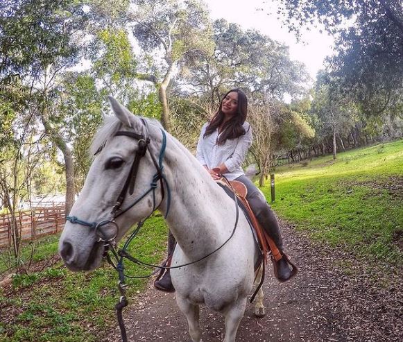 Kataluna Enriquez likes horseriding