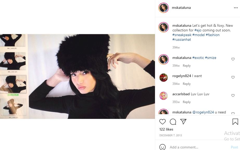 Kataluna Enriquez's first Instagram post