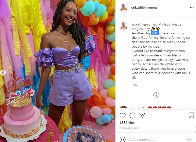 Kathlen Romeu on her 24th birthday