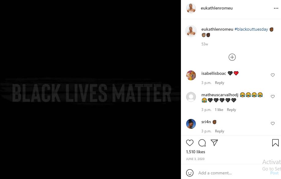 Kathlen Romeu supported Black Lives Matter Movement