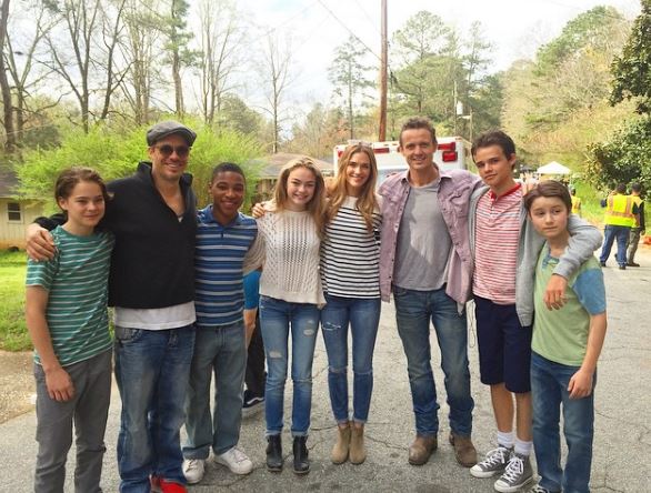 Katie Kelly with the cast of Game of Silence