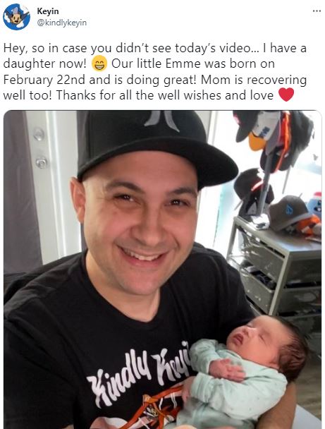 Kindly Keyin with his daughter Emme