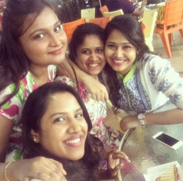 Krishna Priya Mohan with her friends