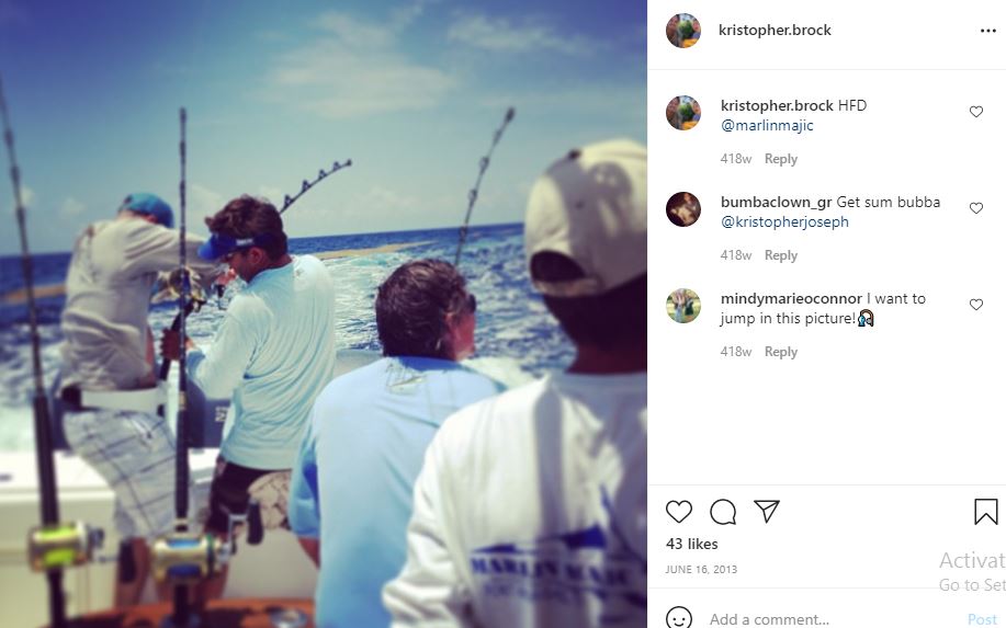 Kristopher Brock loves fishing