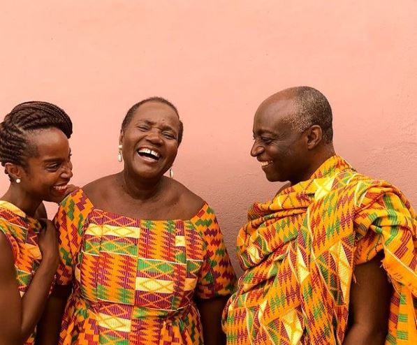 MaameYaa Boafo with her parents