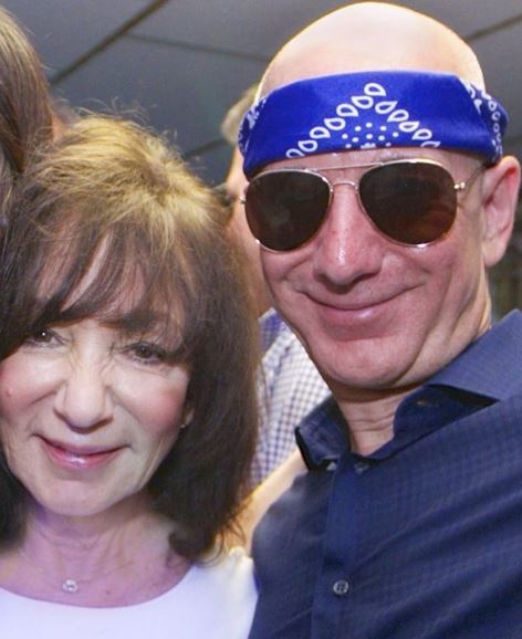 Mark Bezos's mother Jacklyn Bezos and step-brother Jeff Bezos