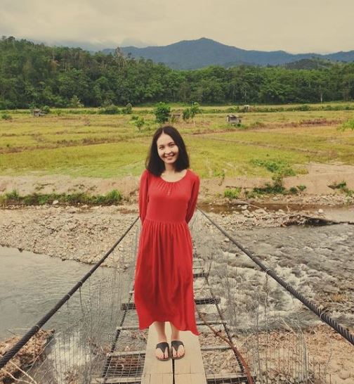 Maya Hejnowska spending time in her village