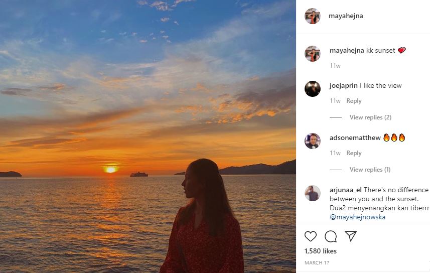 Maya Hejnowska's first Instagram post