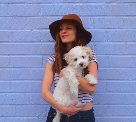Melanie Zanetti with pet dog
